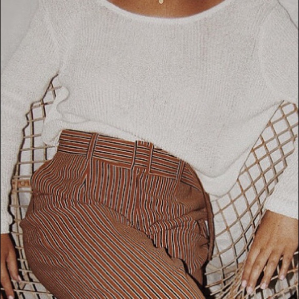 H&M White Knit Sweater: Size Small